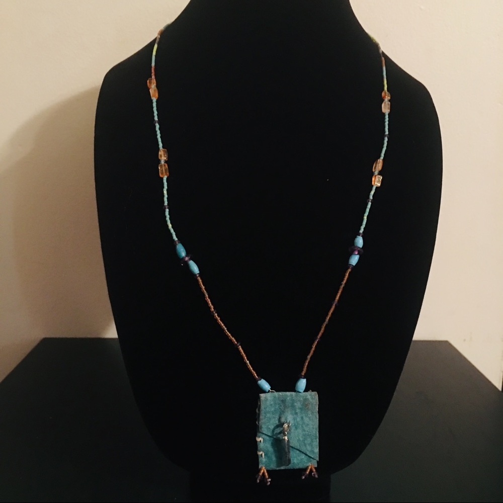 Vintage Native Medicine Bag Necklace W/18 …
